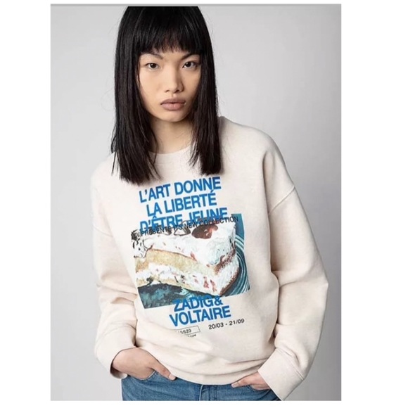 Zadig & Voltaire Judy Photoprint Mouth Sweatshirt. - Picture 1 of 6